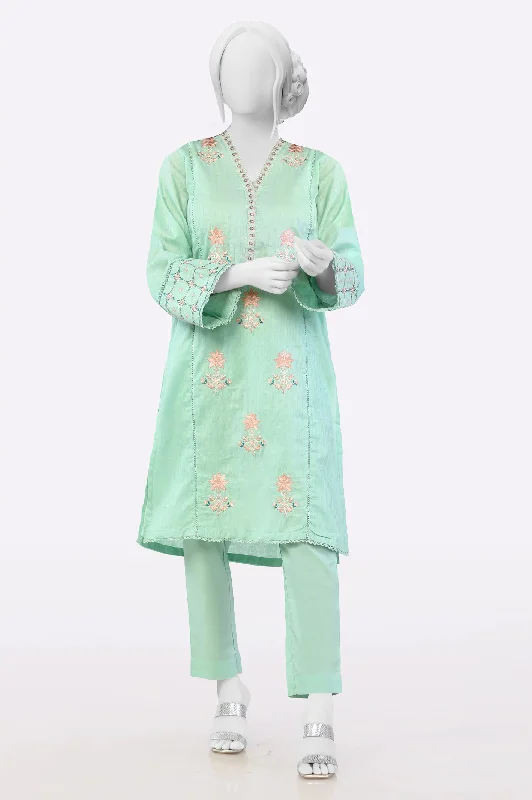 Light Green Embroidered 2PC