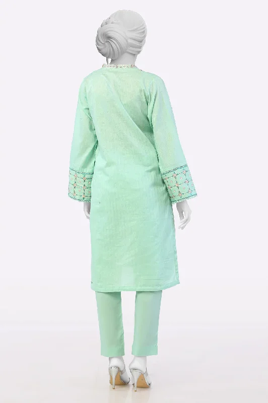 Light Green Embroidered 2PC