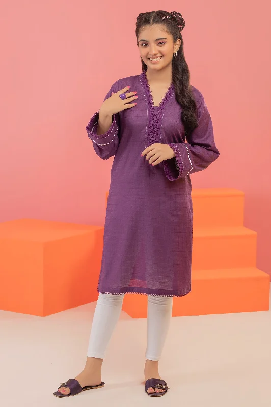 Purple Solid Kurti