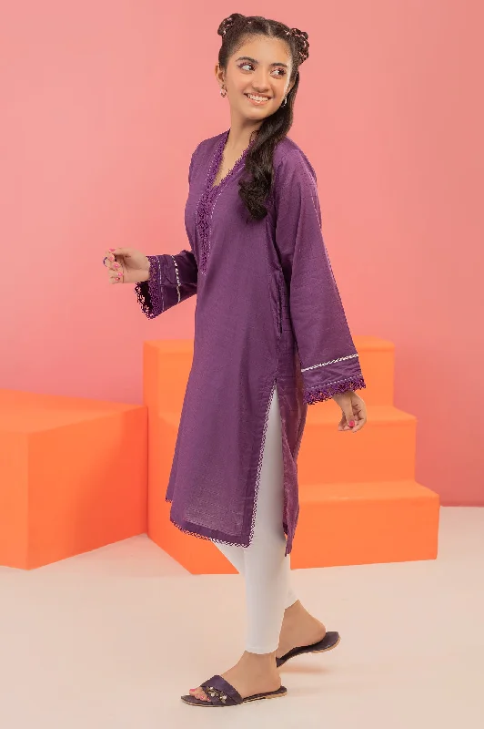 Purple Solid Kurti