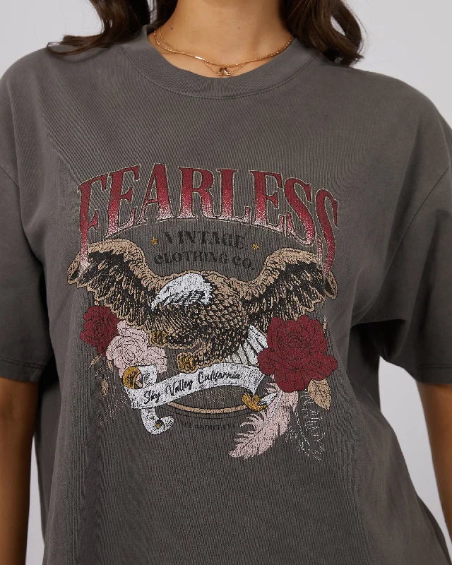 All About Eve Fearless Oversized Tee Charcoal