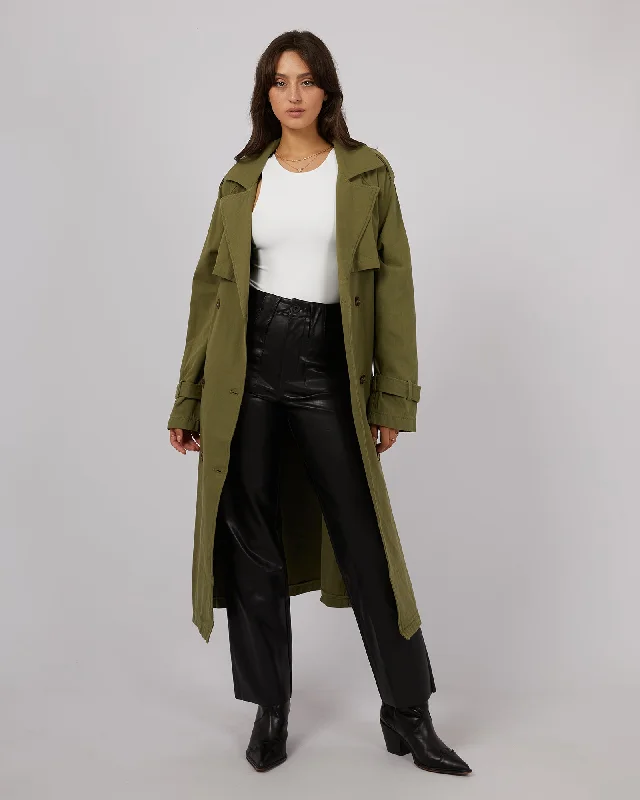 All About Eve Trench Coat Khaki