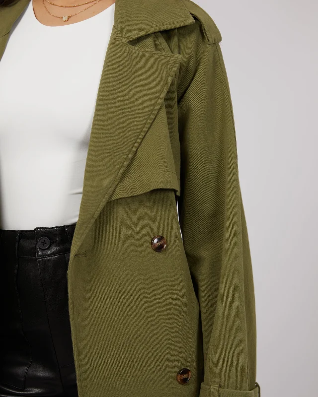 All About Eve Trench Coat Khaki