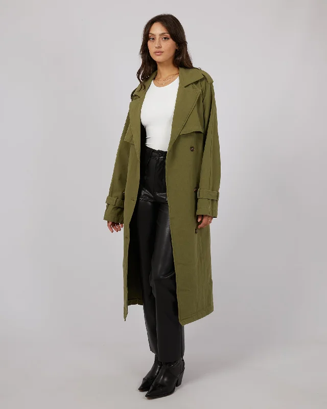 All About Eve Trench Coat Khaki