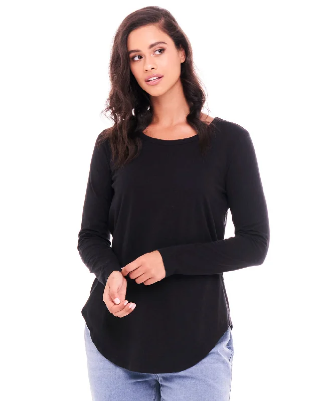 Betty Basics Megan Long Sleeve Top Black