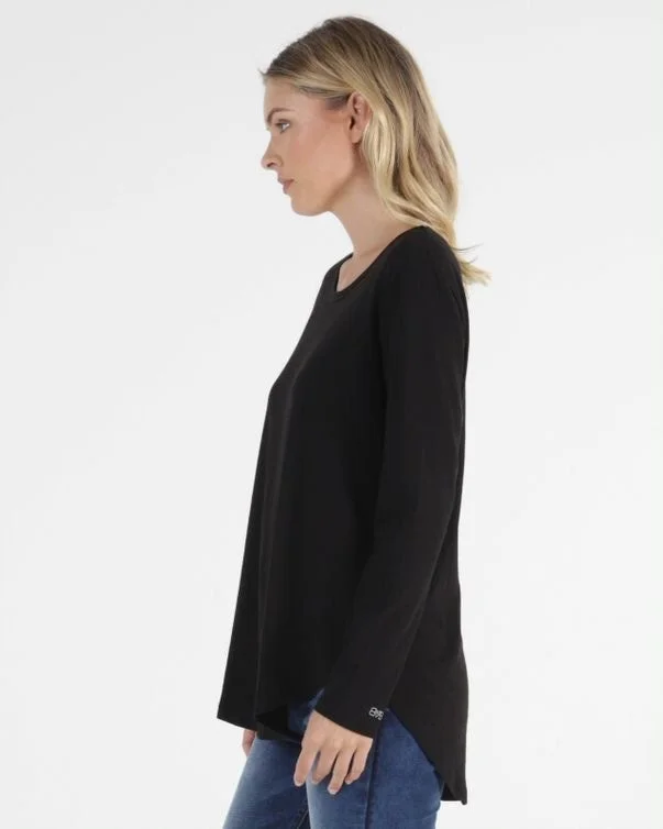 Betty Basics Megan Long Sleeve Top Black