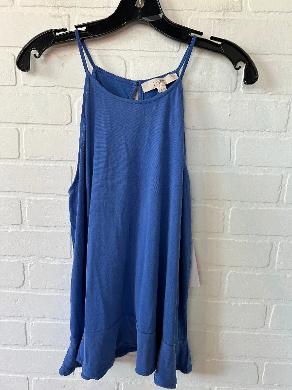 Blue Top Sleeveless Loft, Size M