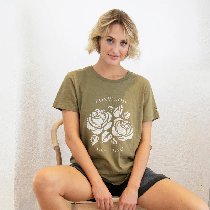 Foxwood Primrose Tee Olive Green