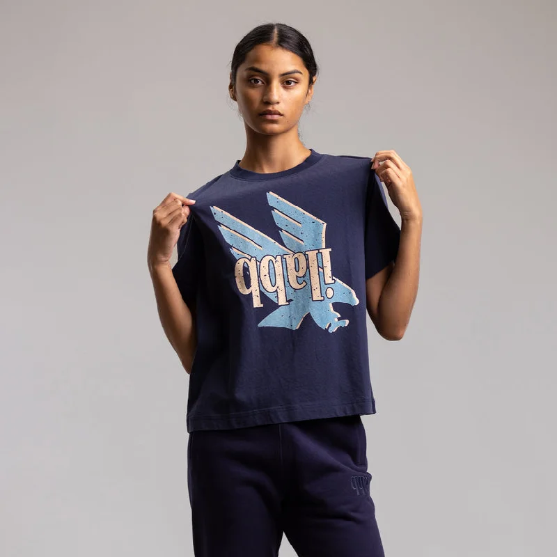 Ilabb Racing Bird Heritage Block Tee Washed Navy