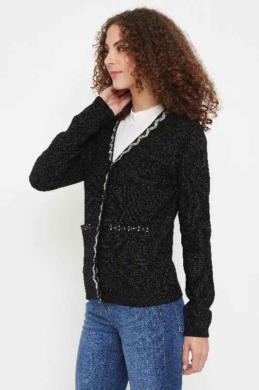 Madame Black Color Cardigan