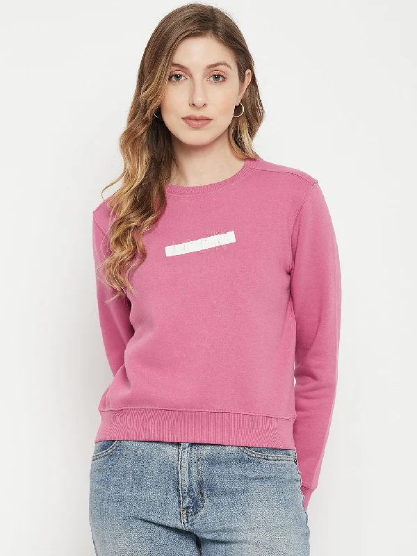 MADAME Crew Neck Printed Sweatshirt