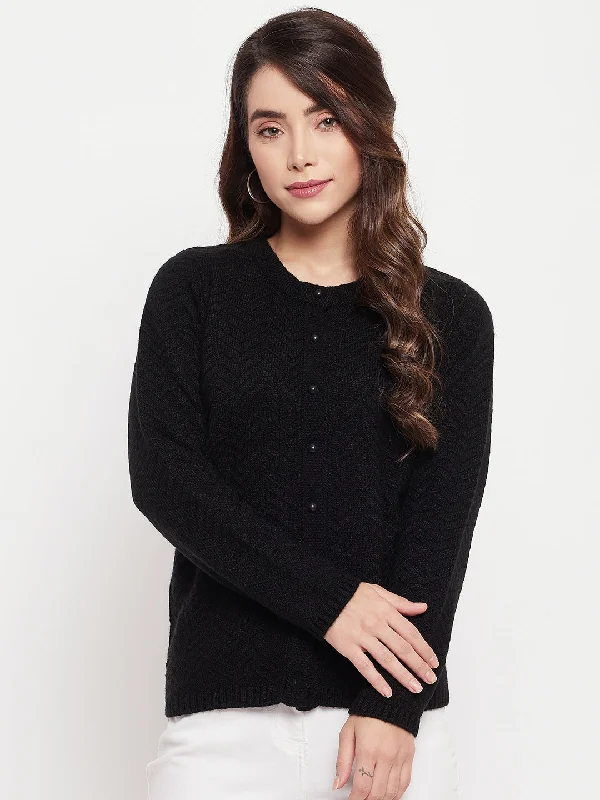 Madame Women Black Cardigan