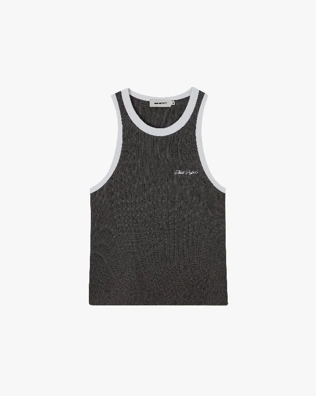 WAFFLE TANK TOP ASH