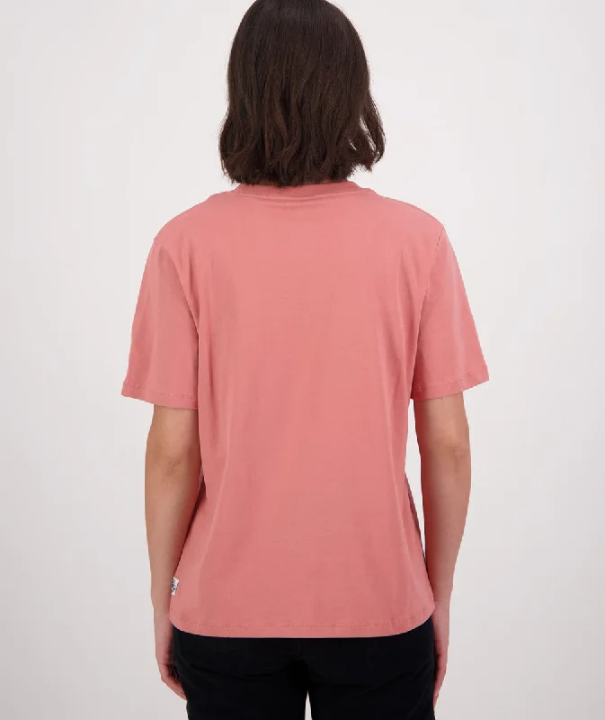 Swanndri Academy Embroided T Shirt Dusty Rose