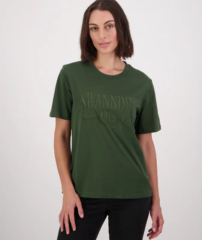 Swanndri Academy Embroided T Shirt Hunter Green