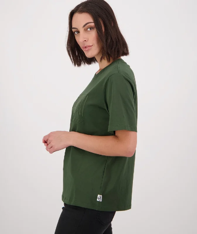 Swanndri Academy Embroided T Shirt Hunter Green