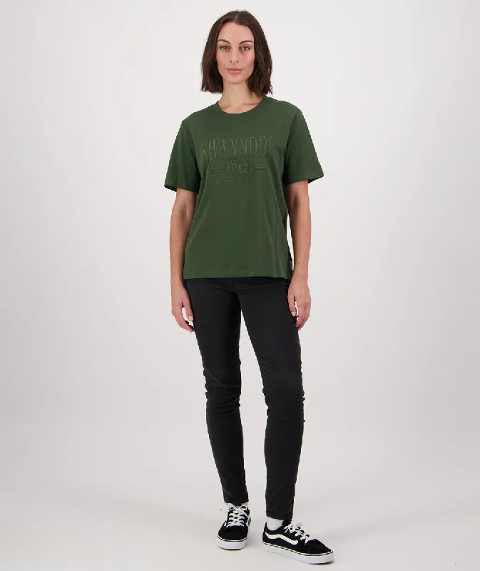 Swanndri Academy Embroided T Shirt Hunter Green