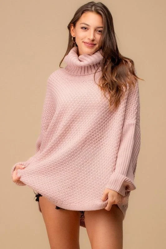 Women's Cowl Neck Chunky Knit Pullover