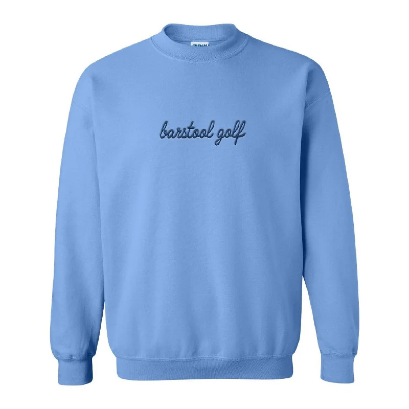 Barstool Golf Script Embroidered Crewneck