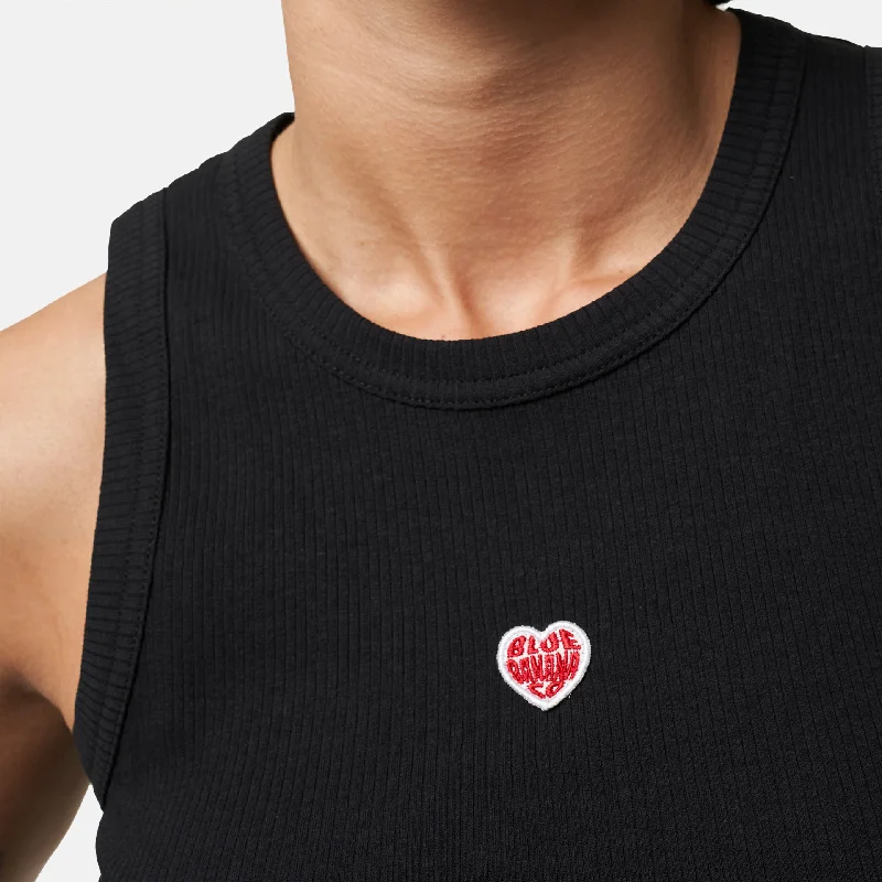 TOP TANK MUJER HEART NEGRO