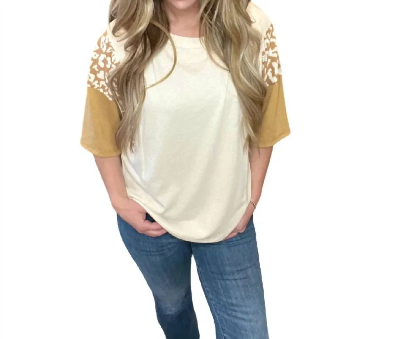 Callie Top In Oatmeal/taupe