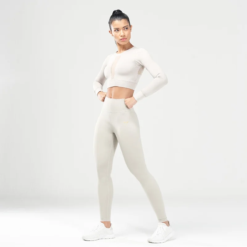 Code Power Crop Top - Willow Grey