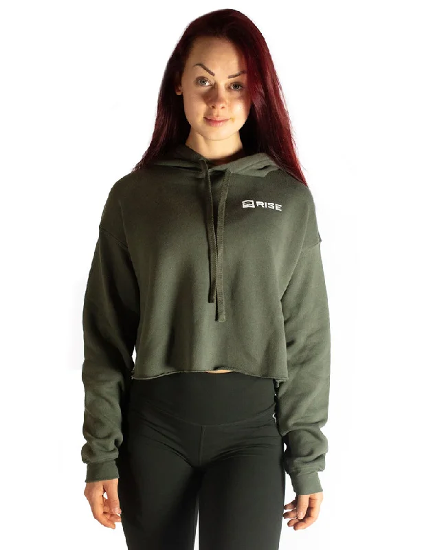 CROPPED HOODIE - GREEN