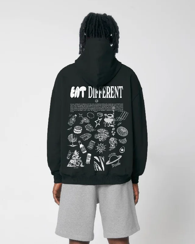 Eat Different Deluxe Organic Box Hoodie - Black