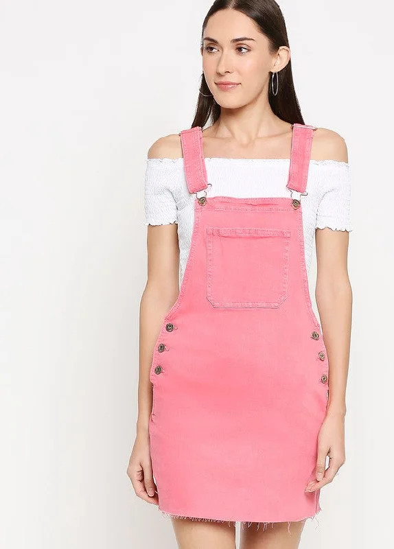 Geneva Light Pink Pinny Dungaree