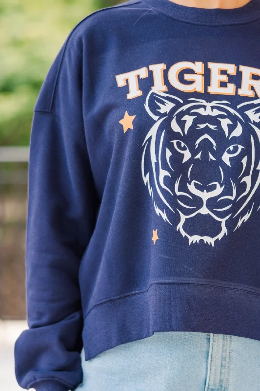 Go Tigers Navy Graphic Sweatshirt