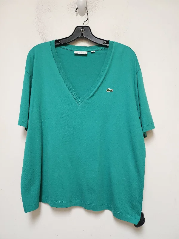 Green Top Short Sleeve Basic Lacoste, Size L