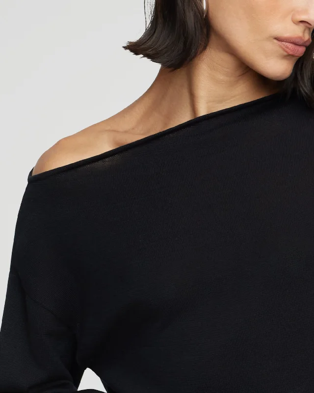 Hachi Tencel-Wool Off-Shoulder Sweater