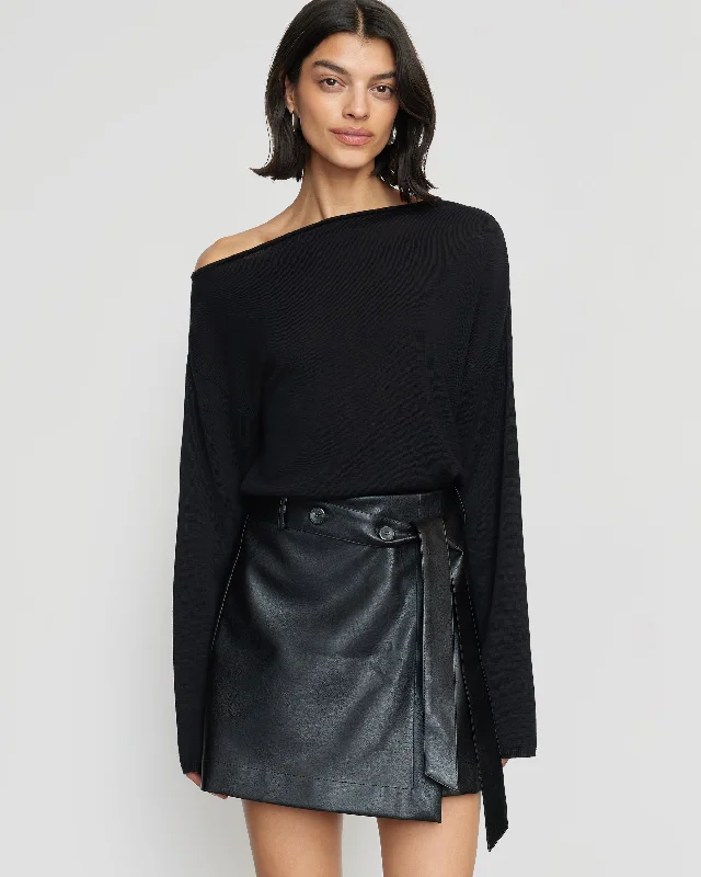 Hachi Tencel-Wool Off-Shoulder Sweater