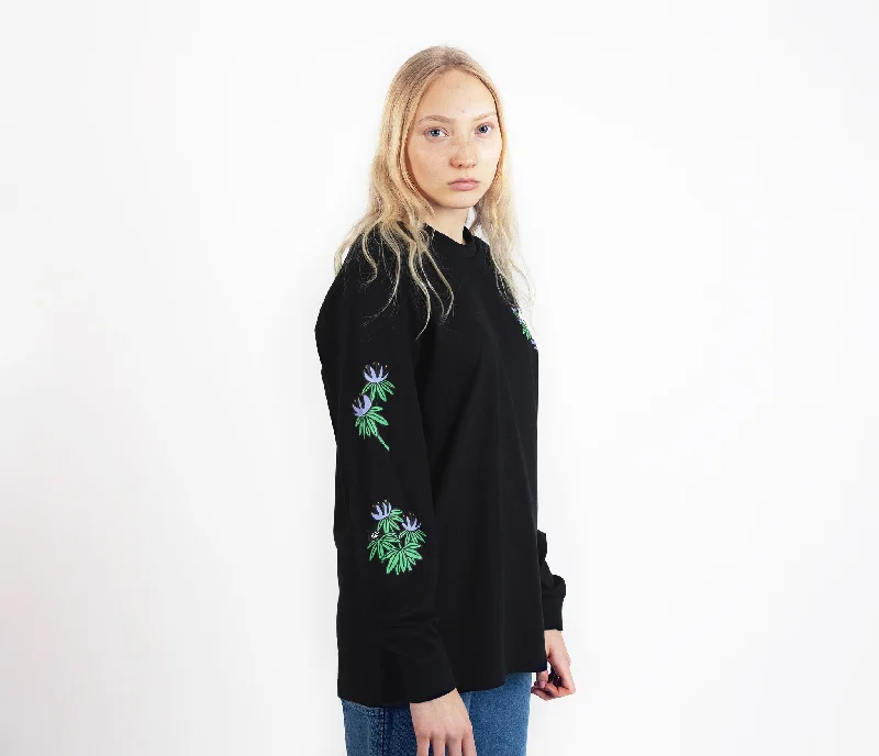 Hide and Seek Longsleeve Shirt With Cuffrib Unisex - Black