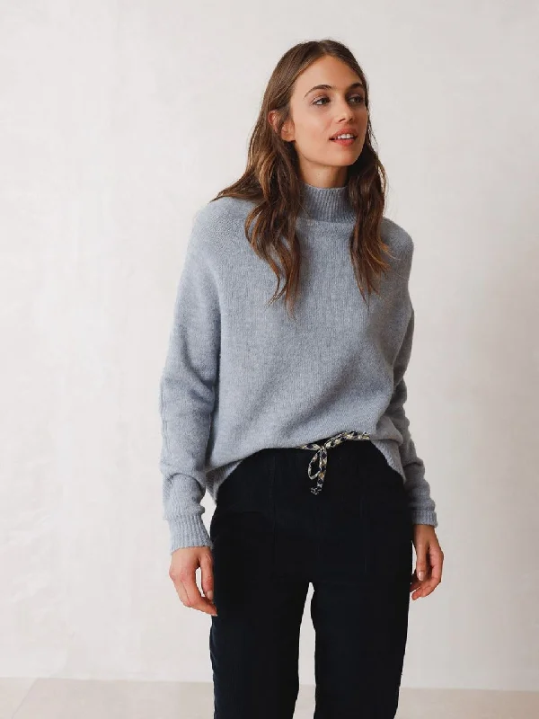 Indi & Cold Mock Neck Sweater