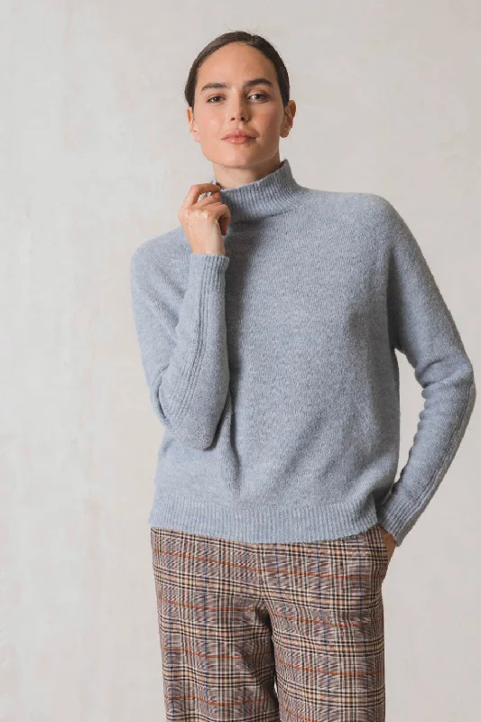 Indi & Cold Mock Neck Sweater