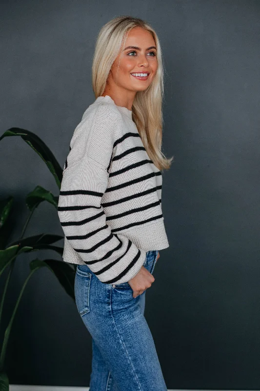 Jaslynn Striped Sweater - Natural Mix