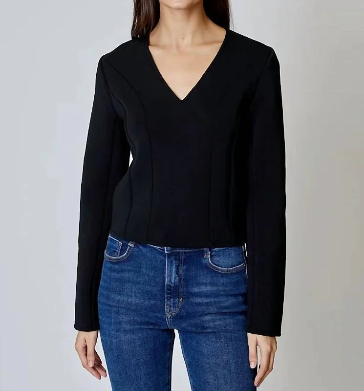 Margot Scuba Top In Black