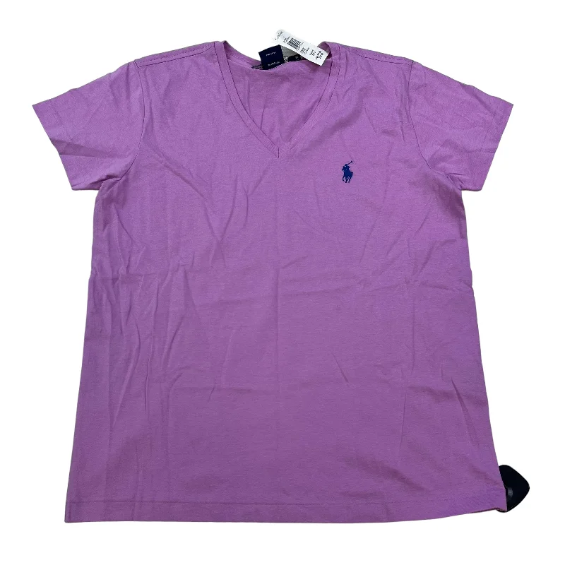 Purple Top Short Sleeve Basic Ralph Lauren, Size M