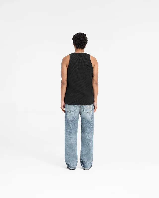 Represent X Duke + Dexter Ribbed Vest - Black