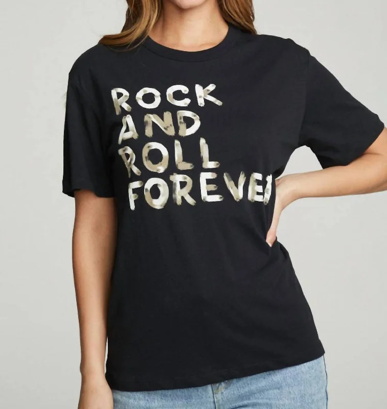 Rock & Roll Forever Tee In True Black