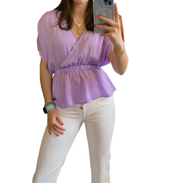 Surplice Top In Lilac