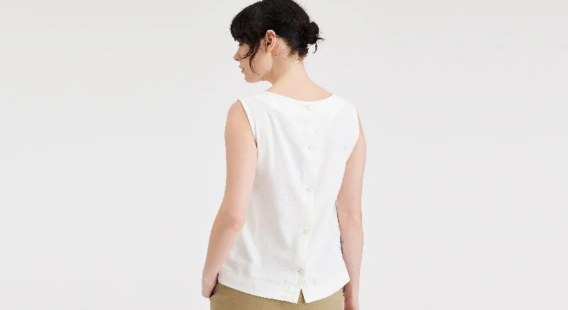 Women's Button Back Tank