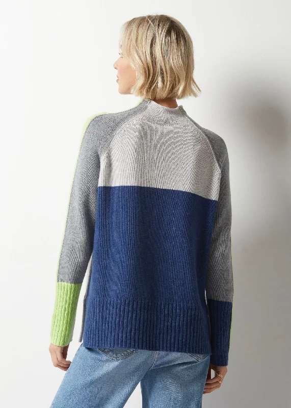 Zaket & Plover Intarsia Funnel Neck