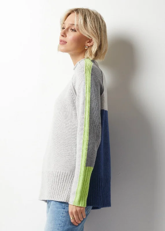 Zaket & Plover Intarsia Funnel Neck